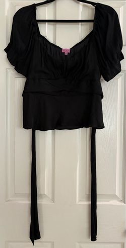Mi Ami Black Puff Sleeve Top(XL)