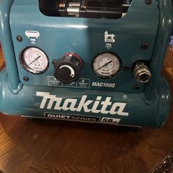 Makita MAC100Q Quiet Series, 1/2 HP, 1 Gallon Compact, Oil-Free, Electric Air Compressor