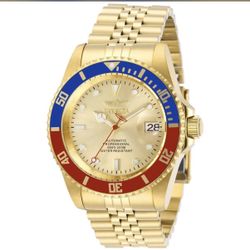 29183 - Invicta Pro Diver Pepsi Bezel Automatic Men's Watch - 42mm, Gold