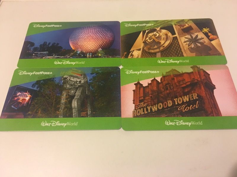 Four 1 Day Disney Park Hopper + fast pass tickets. Never expires.