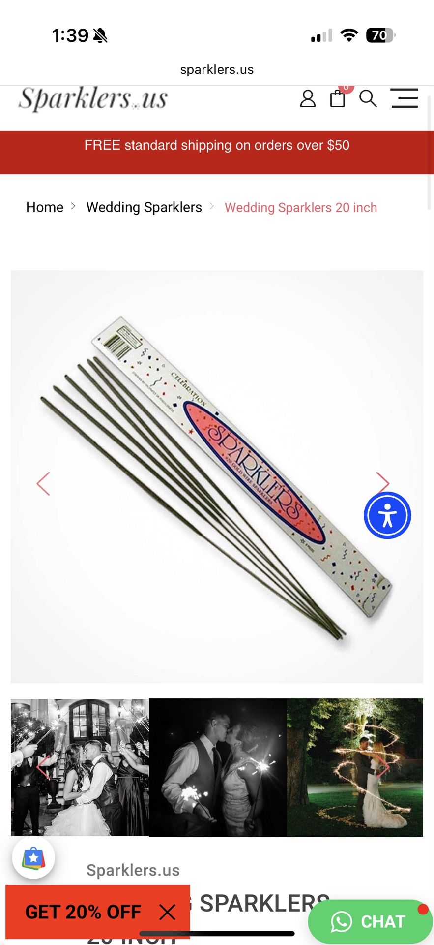 Wedding Sparklers (144 Count)