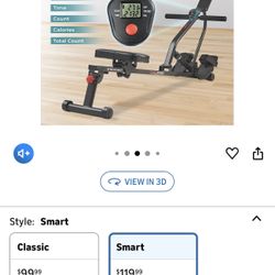 Sunny Smart Compact Rowing Machine