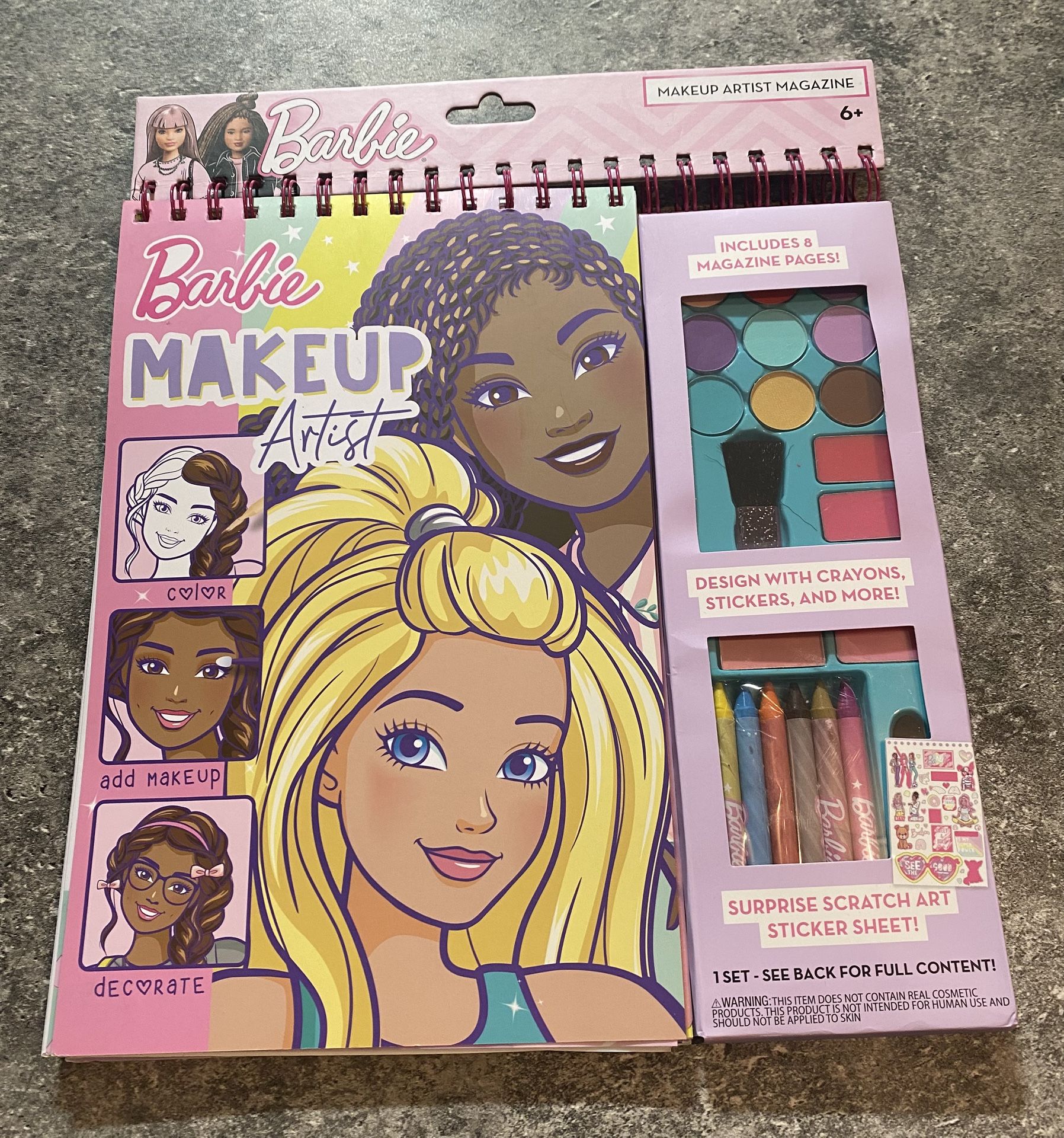 Barbie Makeup Artist. Comes With Crayons, Stickers, Stencils And More. Ages 6+
