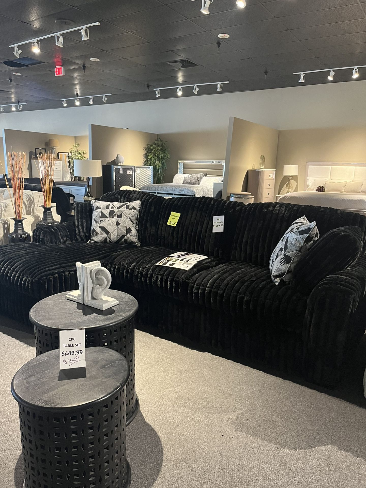 2PC Sectional Black,All Products : American Fashion Style Bags On Sale