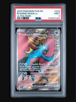 2023 Pokemon Par En Roaring Moon ex Ultra Rare #229 PSA 9