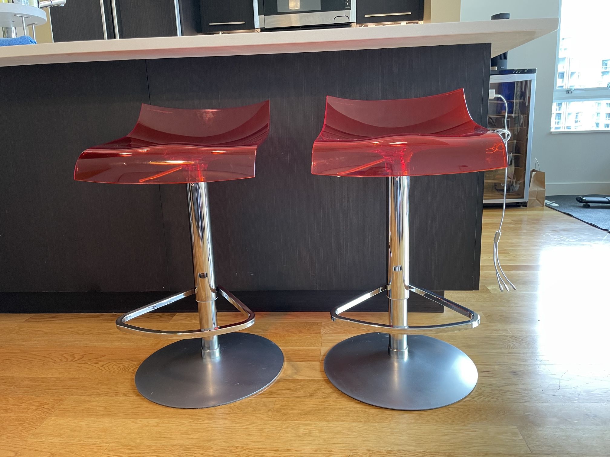 Ligne Roset Modern Acrylic Stools (2)