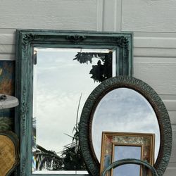 Large Teal Mirror