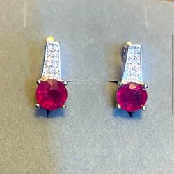 Natural Ruby Earring’s 925
