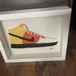 Handmade By Nate Nike Felt Sneaker Art 
