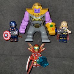 New Avengers Captain America, Ironman, Thor & Thanos Mini Figure Set