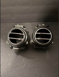 OEM Rolls-Royce Silver Spirit Silver Spur Chrome Dashboard Air Vents Pair 1(contact info removed).