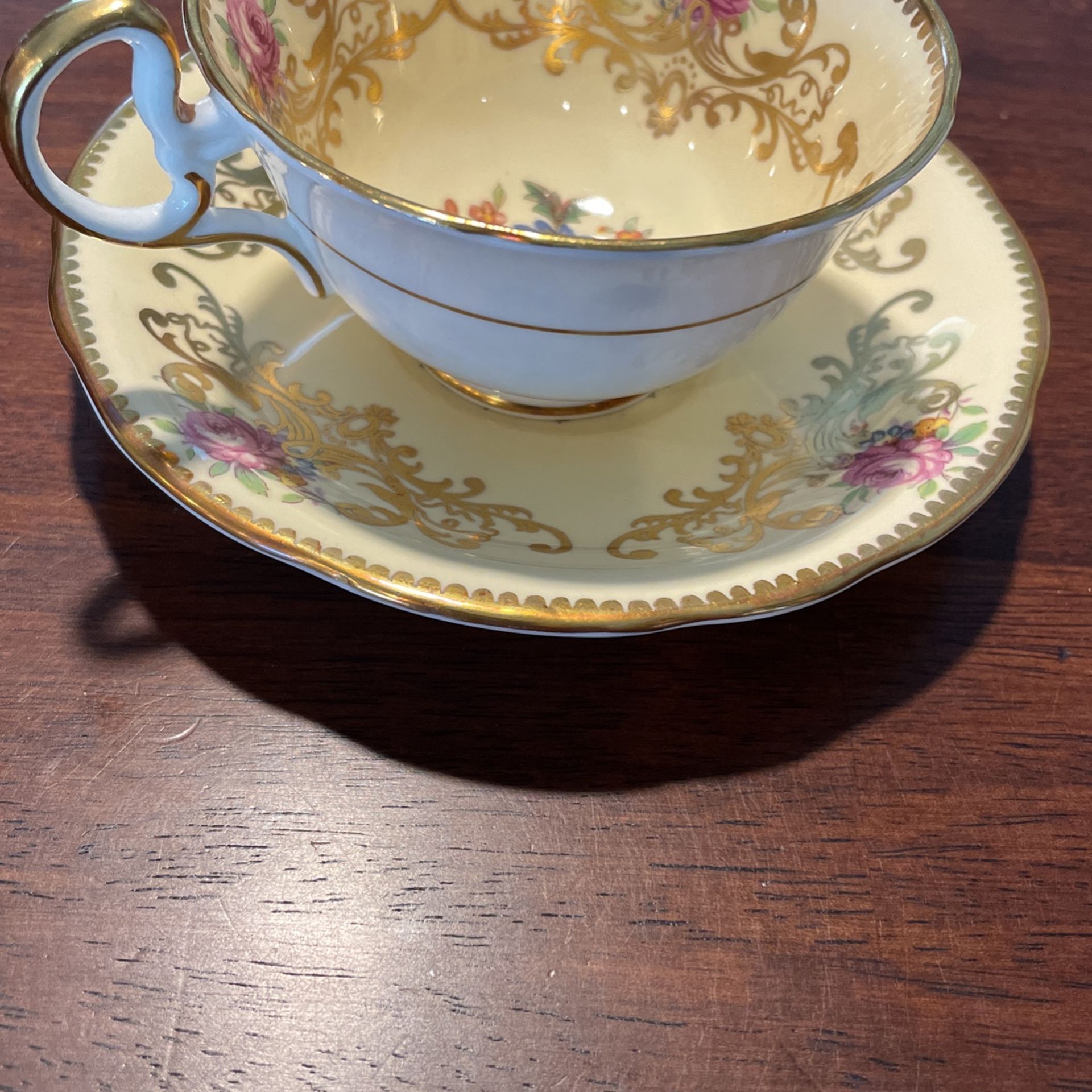 Teacup saucer AYNSLEY England bone china