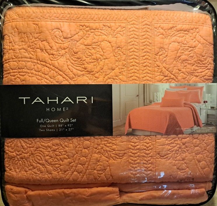 NEW Tahari 3 PC Quilt Coverpet Sz Q
