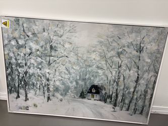 Large Winter Landscape Canvas Wall Art