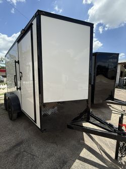 2026 6x12x7 TANDEM AXLE ENCLOSED + 7k GVWR + BRAKES ON BOTH