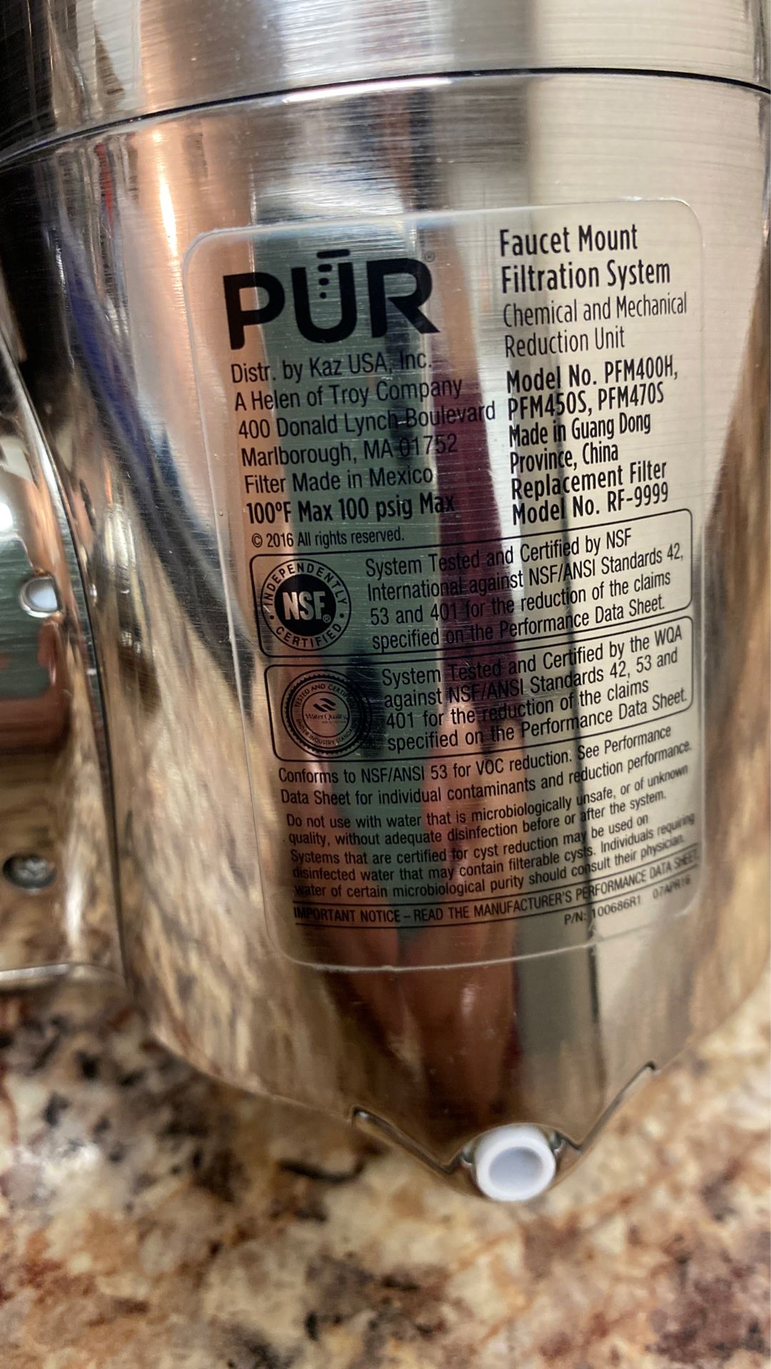 PUR Filtration System with Genuine Replacement Filters