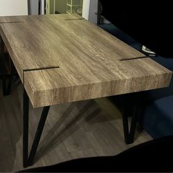 Dining Table Solid Heavy Duty Sturdy In Good Condition 