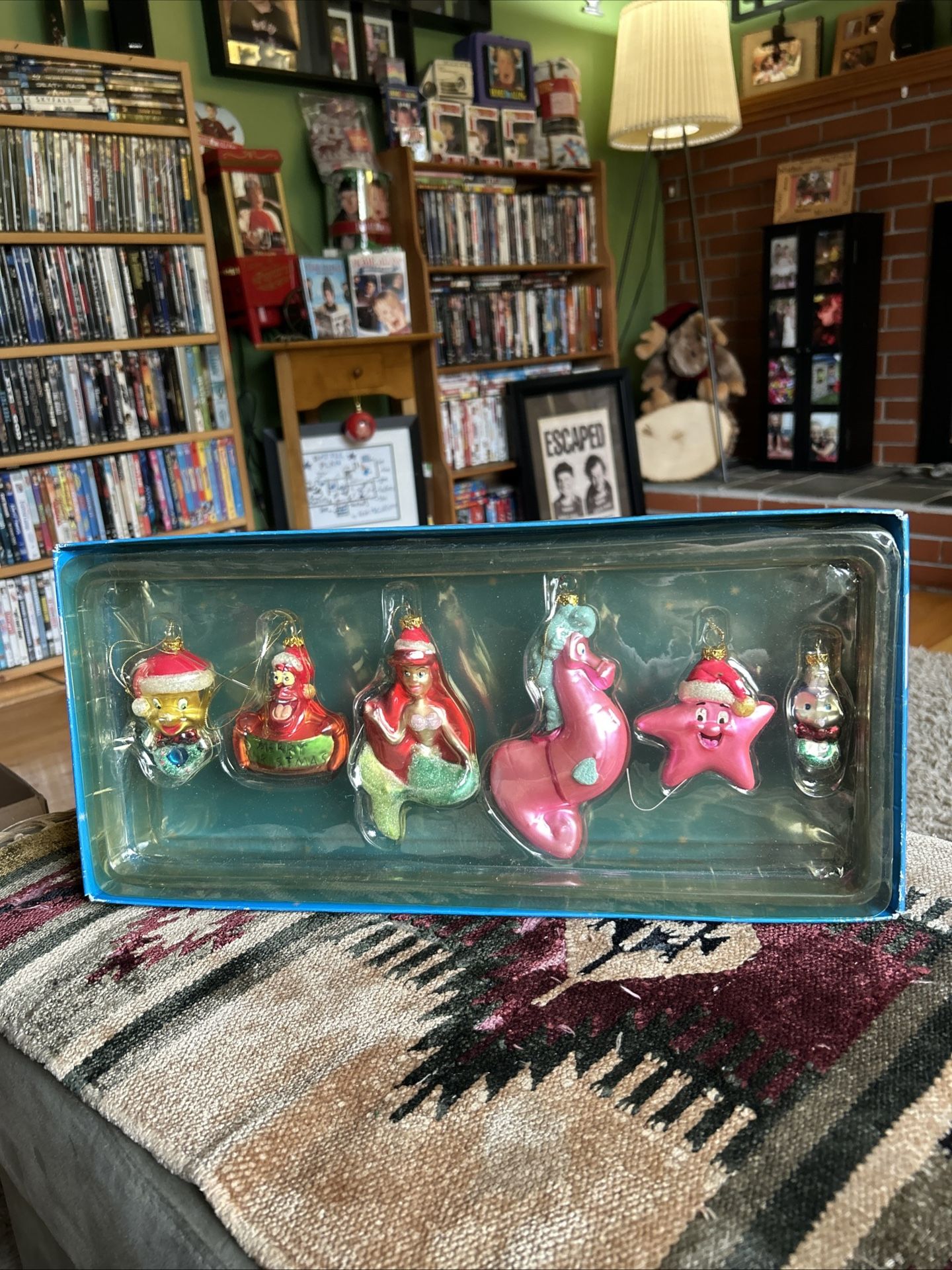 Vintage Disney Little Mermaid Glass Ornaments