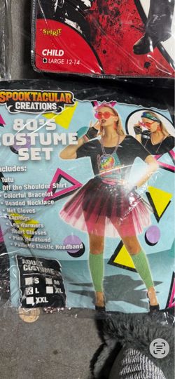 Halloween costume. Spooktacular Creations 80s Costume Set Adult Large