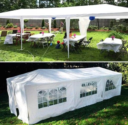 10x30 wedding party tent outdoor canopy teng with 8 side walls white FOR SALE