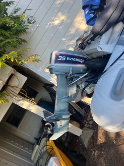 35 horsepower Evinrude with controls