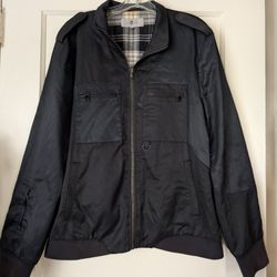 7 for all mankind men's bomber jacket size XL with plaid inner lining