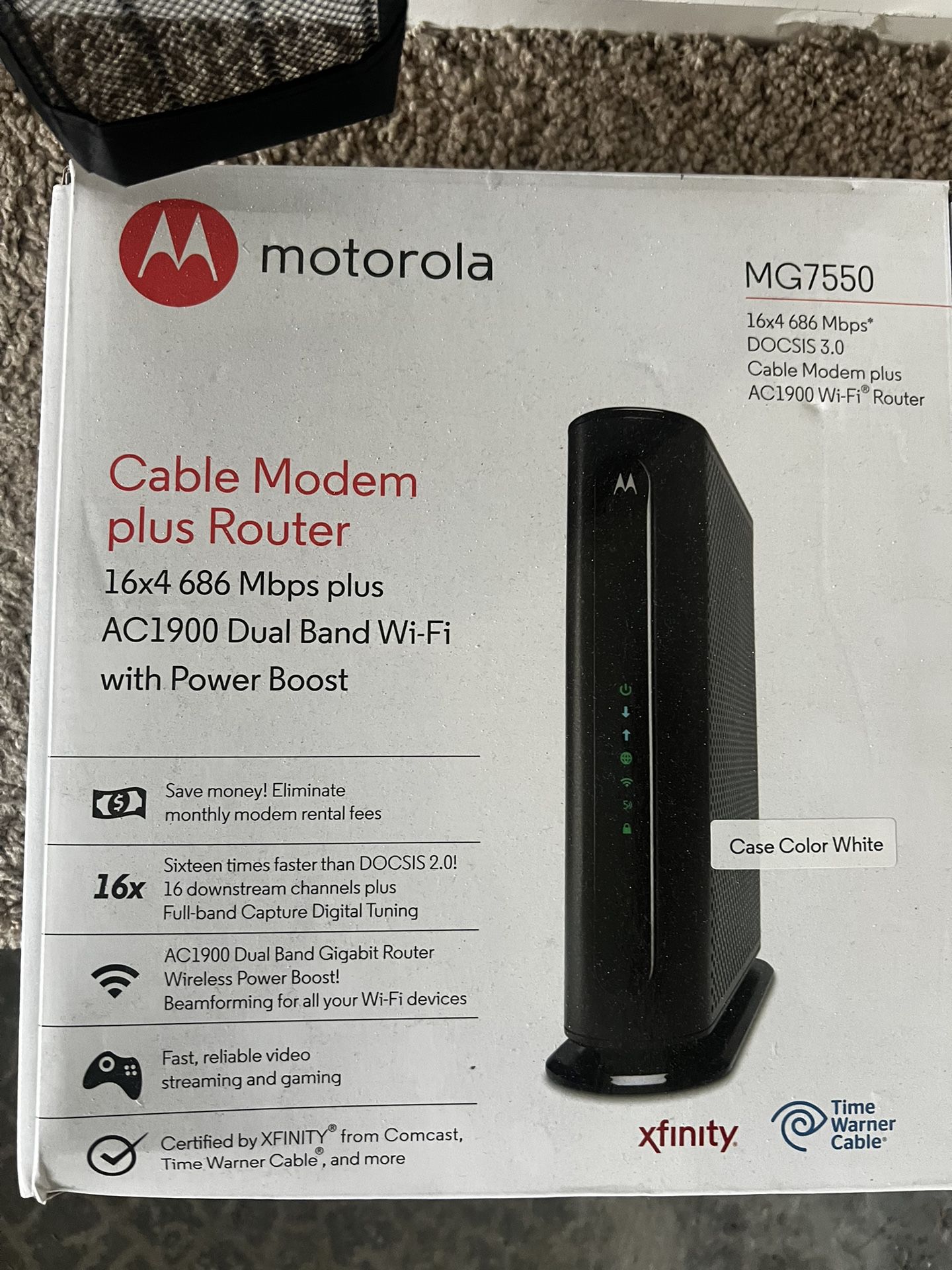 Motorola MG 7550 Modem+Router Combo - Docsis3.0