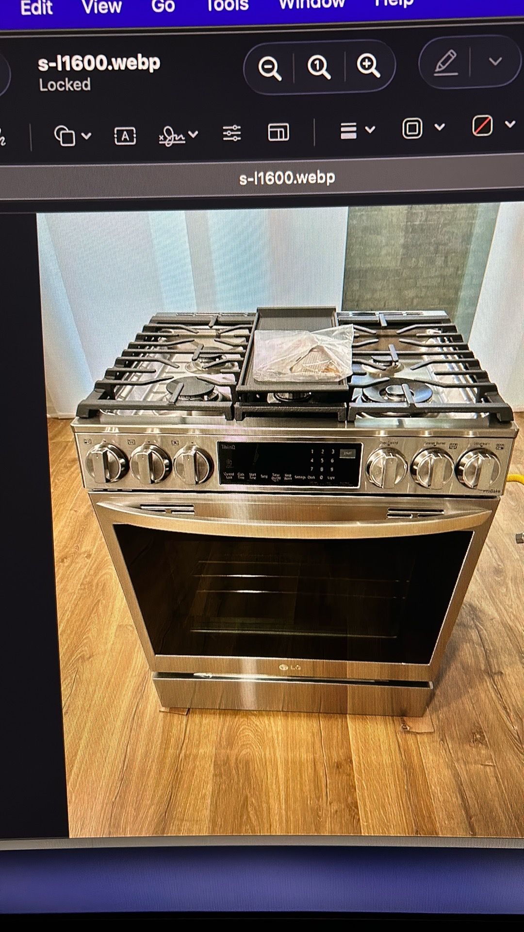LG Convection Gas Duel Fuel Slide-On Range with Air Fryer LSDL6336F