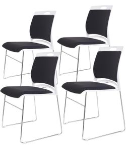 Set of 4 Stackable Mesh Back Office Chairs