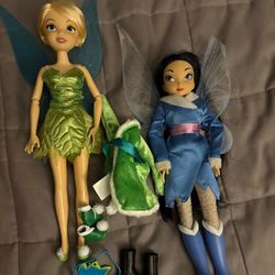 Disney Fairies Doll Lot, Tinker Bell And Silvermist
