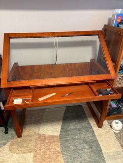 Lift Top Drafting Desk with Chair