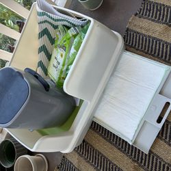 Pine Pellet cat Litter Box And Litter Genie