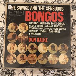 Don Ralke / Savage And Sensuous Bongos Vinyl Record / W-1398 / 1960