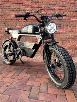 New - 52V/1500W/30ah/TankPro Electric E-bike w/Basket, 28-40mph, Twist Throttle+Pedal Assist Shimano Derailleur