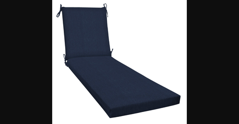 Honeycomb Chaise Lounge Cushion – Indigo Blue – 70x22.5 in – Indoor/Outdoor – New