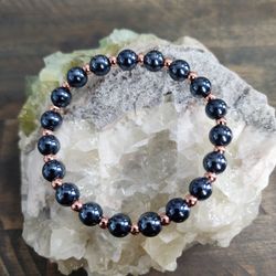 Copper & Hematite Stretch Bracelet – Alternating Beads, Grounding Energy, 19 cm


This copper and hematite stretch bracelet features an alternating be