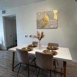 Dining table and chairs
