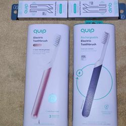 Quip Electric Toothbrush with replacement heads new