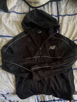 New Balance Black Zip-Up Hooded Jacket