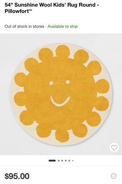 Pillowfort (Target) - Sunshine Wool Kids Rug - 54in