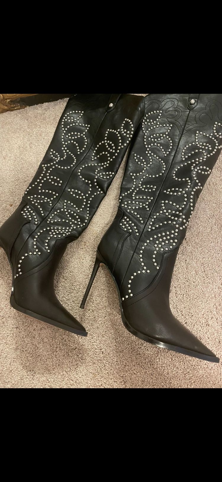 Black Cowboy Heels