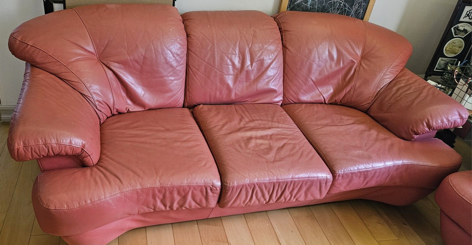 FREE - Plush Leather Sofas (3)