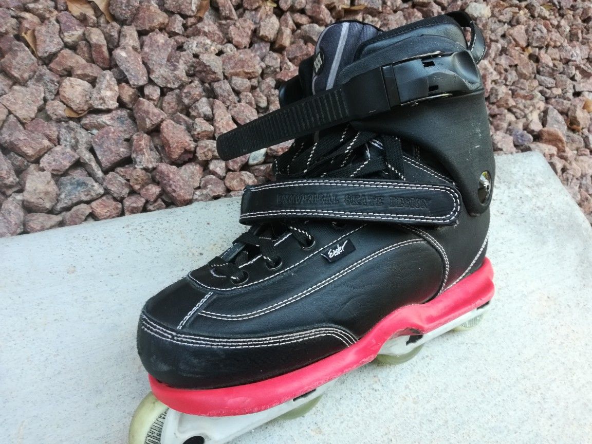 Size 9 USD Carbon free aggressive inline skates rollerblades