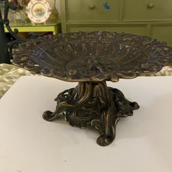 Italian Brass Footed Platter/decorative  Weighty