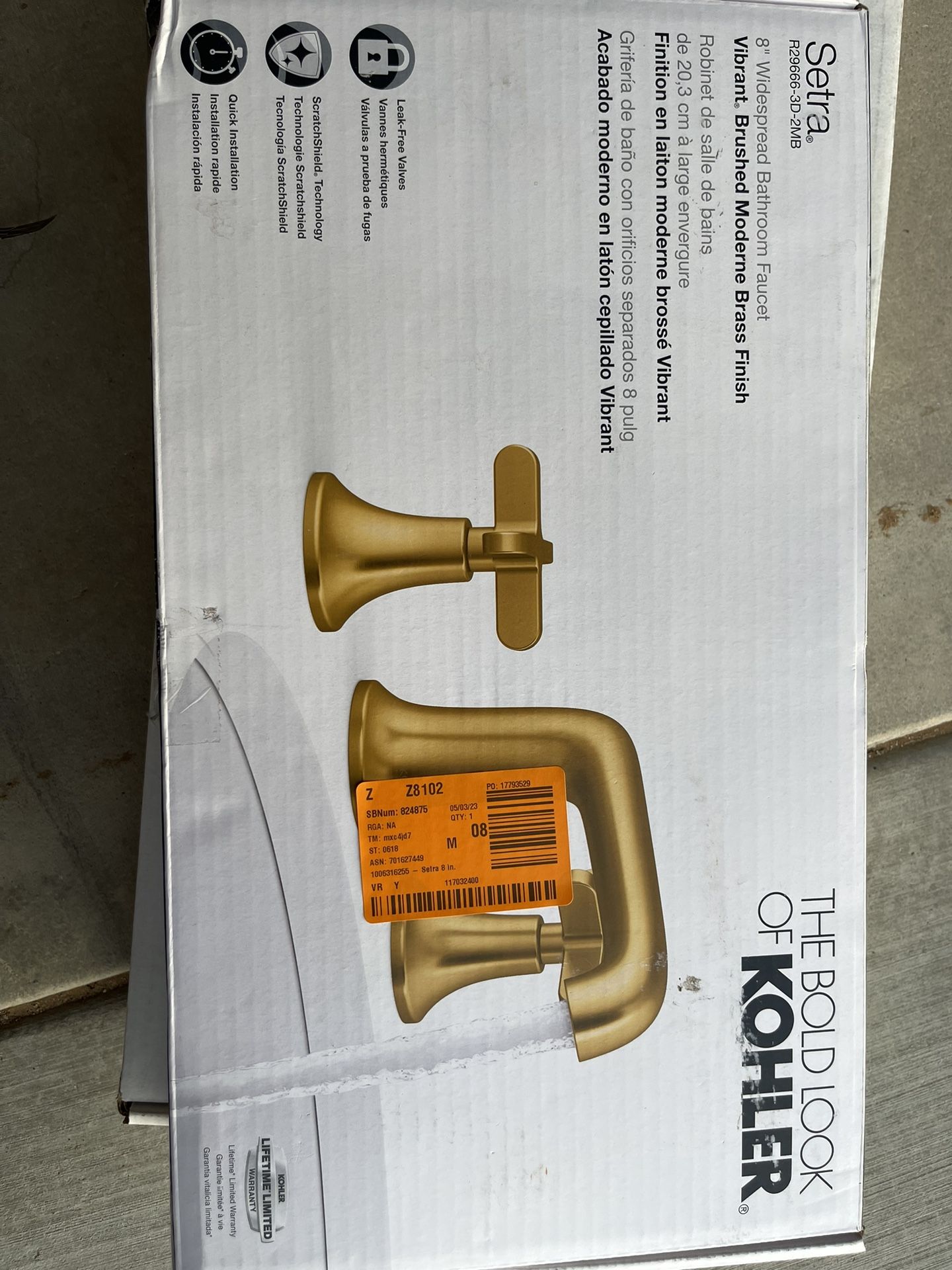 Kohler Setra 8 in Widespread Bathroom Faucet Brushed Nickel.