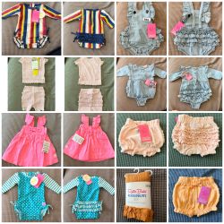 NWT Ruffle Butts Assorted Clothes Bundle Size 0-3 