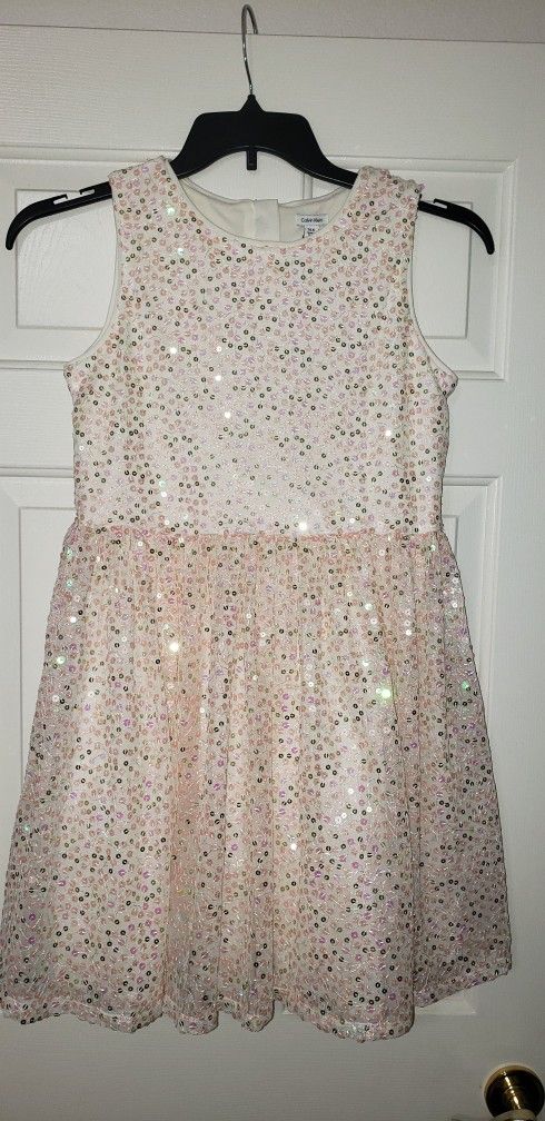 Girl's Calvin Klein Sequin Dress, Size 14 Plus