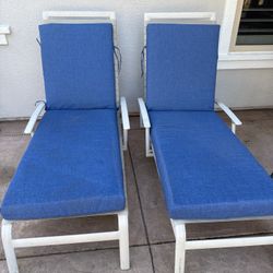 Two Heavy Duty Lounge Chairs