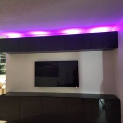 IKEA Media Storage TV Combination BLACK BROWN 