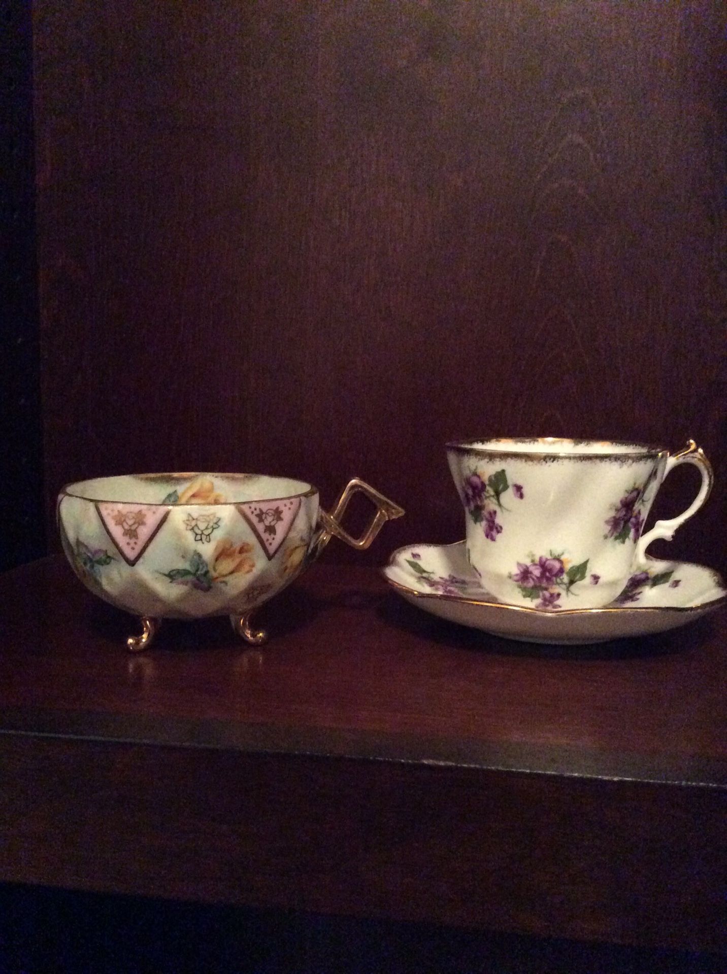 REDUCED! Antique teacups $4 ea, $7 for both